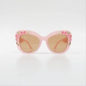 Vintage Style Sunglasses - Enamel Flowers - 1950's Retro Stocking Stuffer Gift